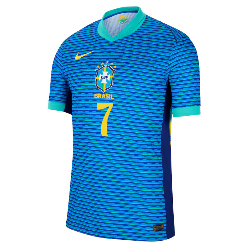 Vini Jr. Brazil National Team Nike 2024 Away Authentic Jersey